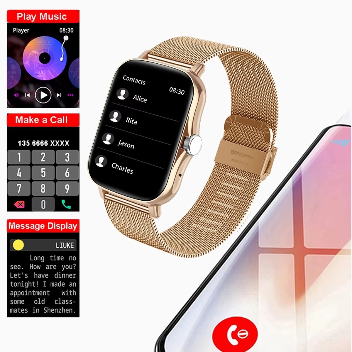 Wodoodporny inteligentny zegar – Smartwatch Instagram recenzja i cena